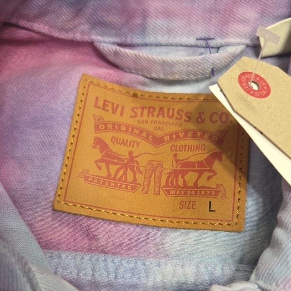 Levi's Vibrant Tie-Dye Jacket Sz L Unisex New With Tag - Picture 4 of 8
